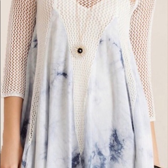 Entro -Tie Dye Panel A-Line Dress with Cro… - Picture 3 of 5